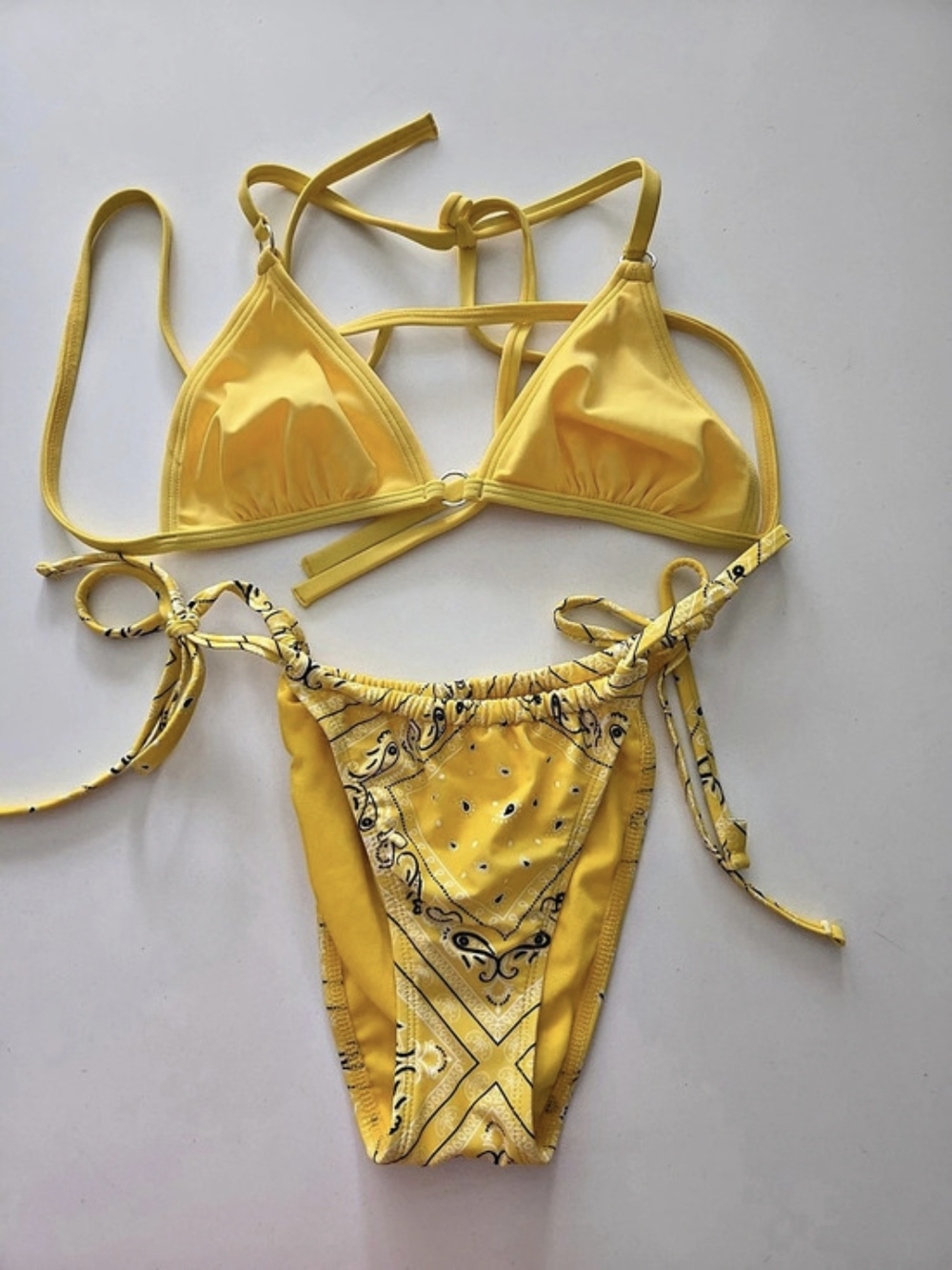 Yellow Paisley Bikini
